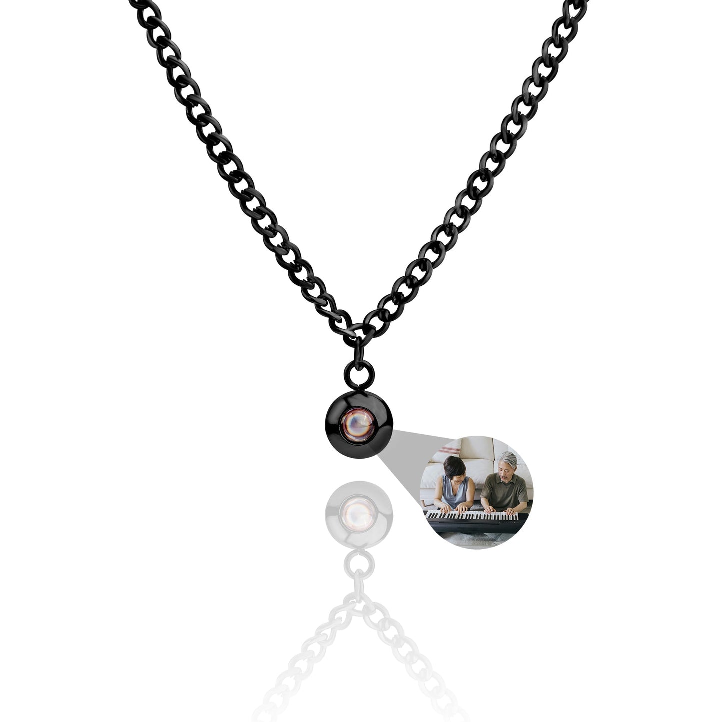 Personalised photo necklace - Cuban chain