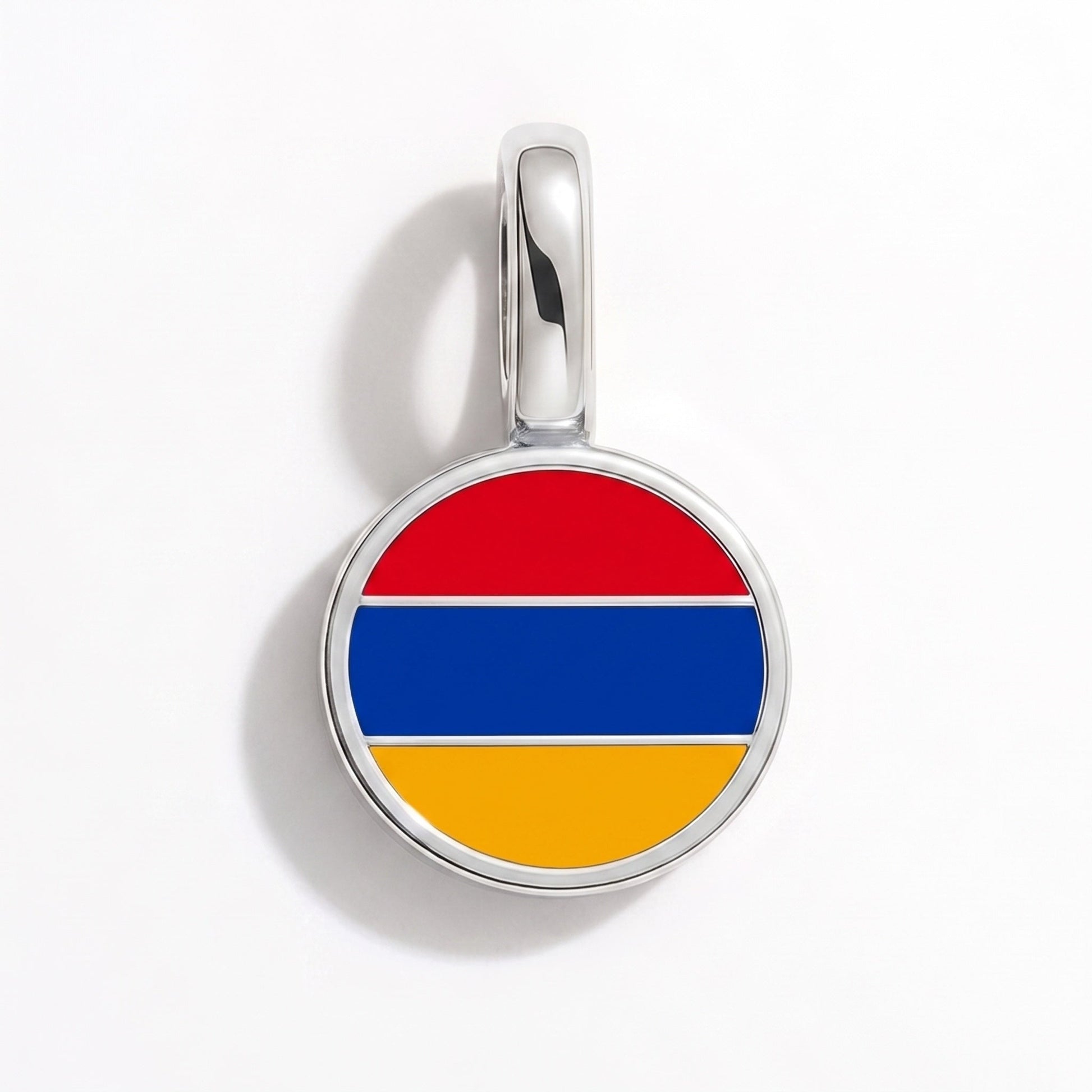 Flag charm Armenia – rectangular silver