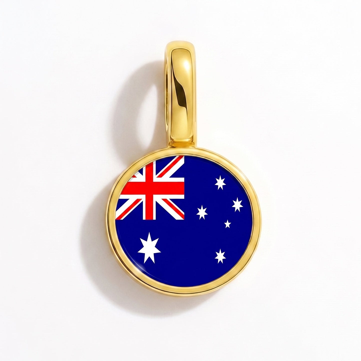Flag charm Australia – rectangular gold