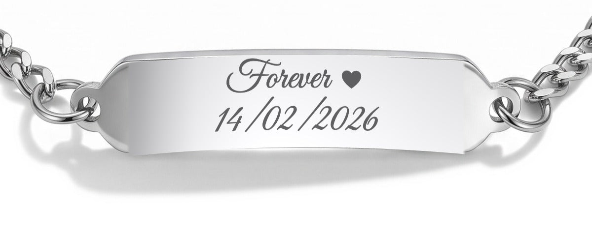 Example: engraving on the back of the eye bracelet