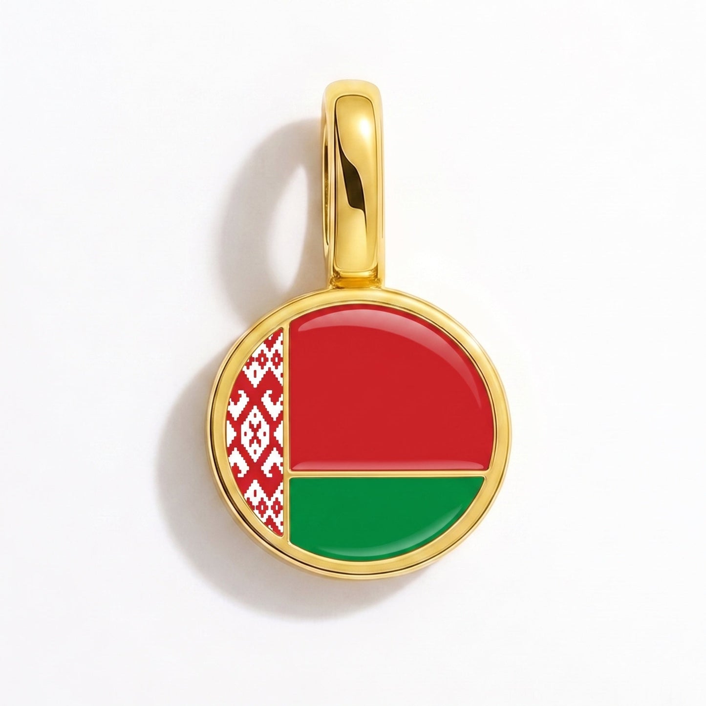 Flag charm Belarus – rectangular gold