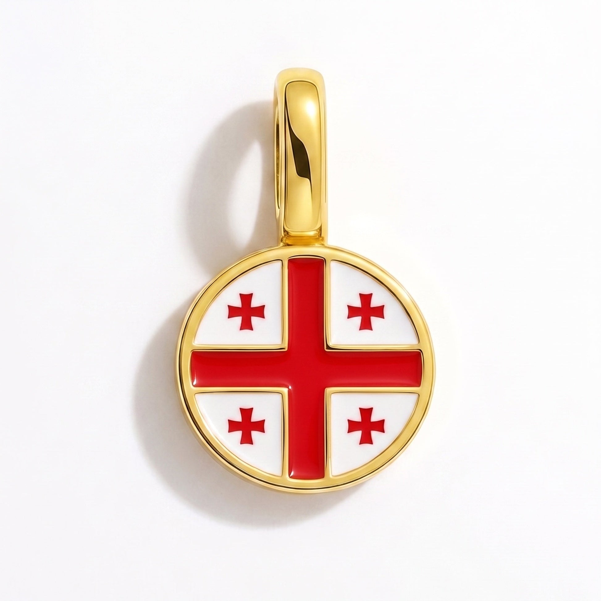 Flag charm Georgia – rectangular gold