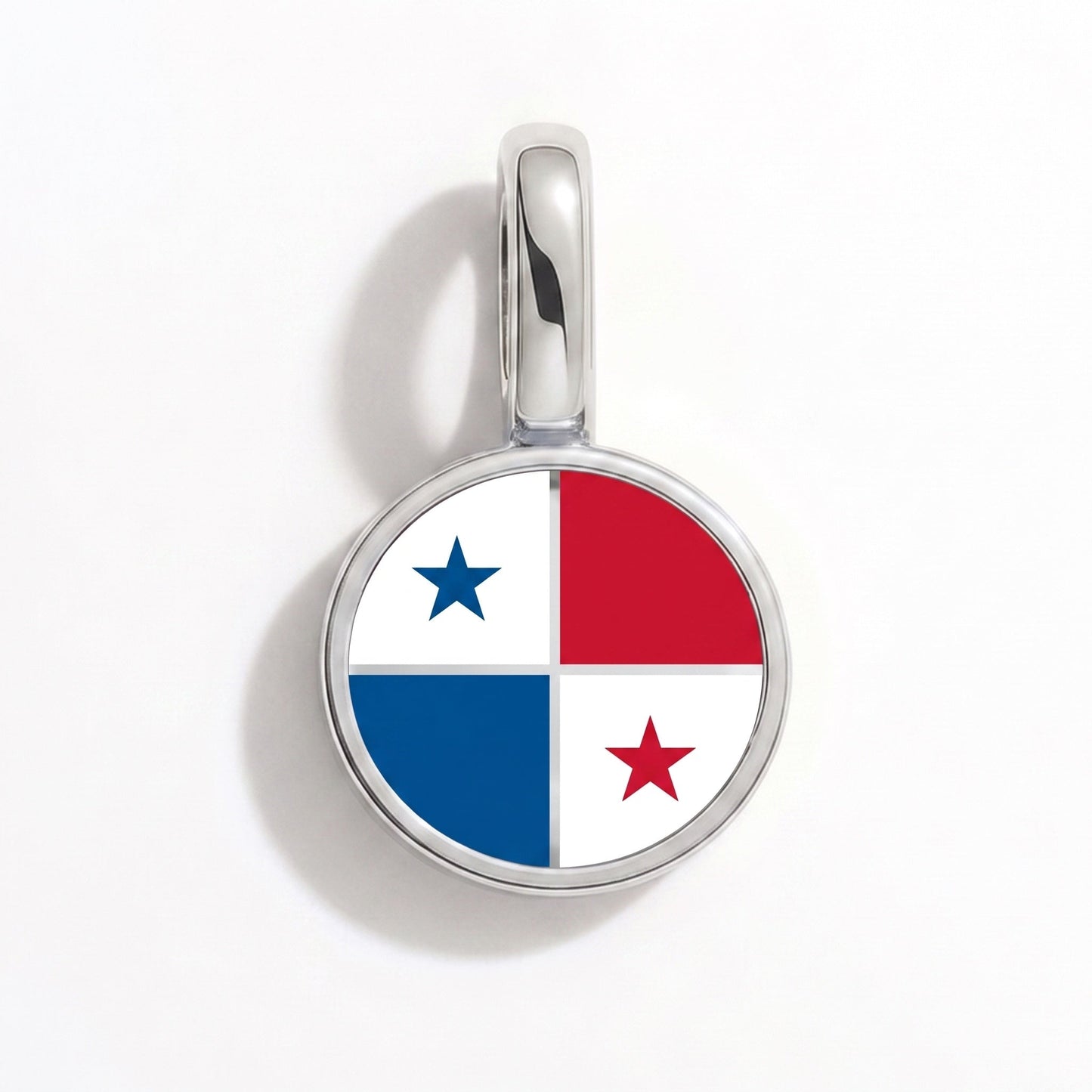 Flag charm Panama – rectangular silver