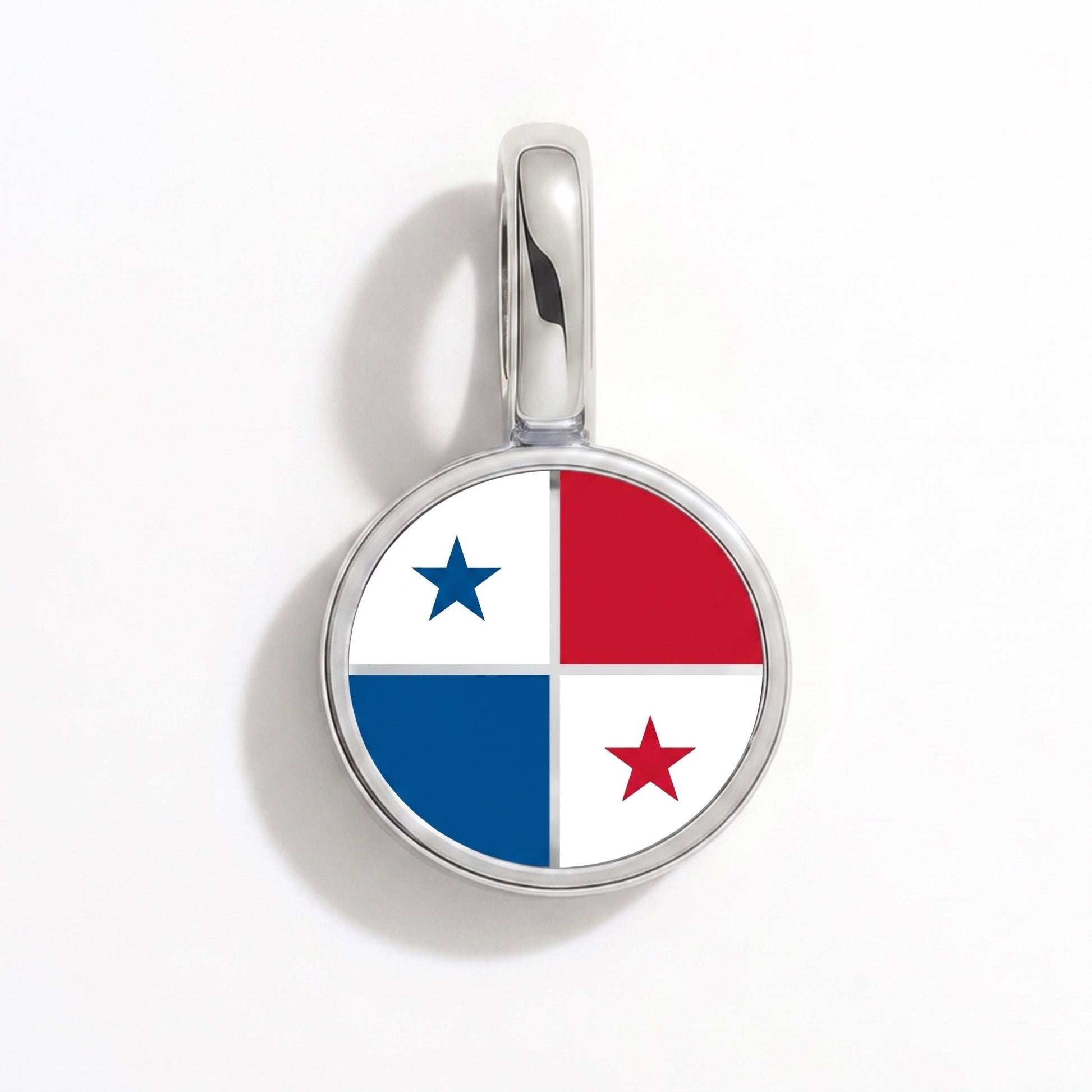 Flag charm Panama – rectangular silver
