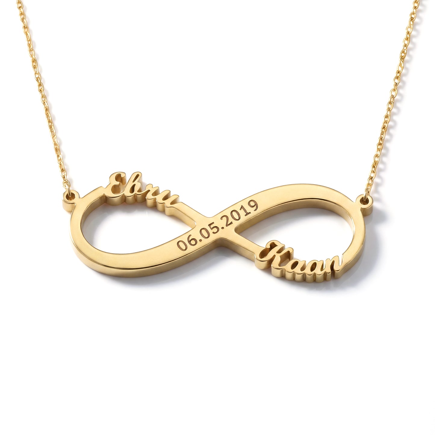 Infinite Love Necklace with Engraving