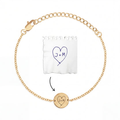 Personalised bracelet with your own handwriting/drawing