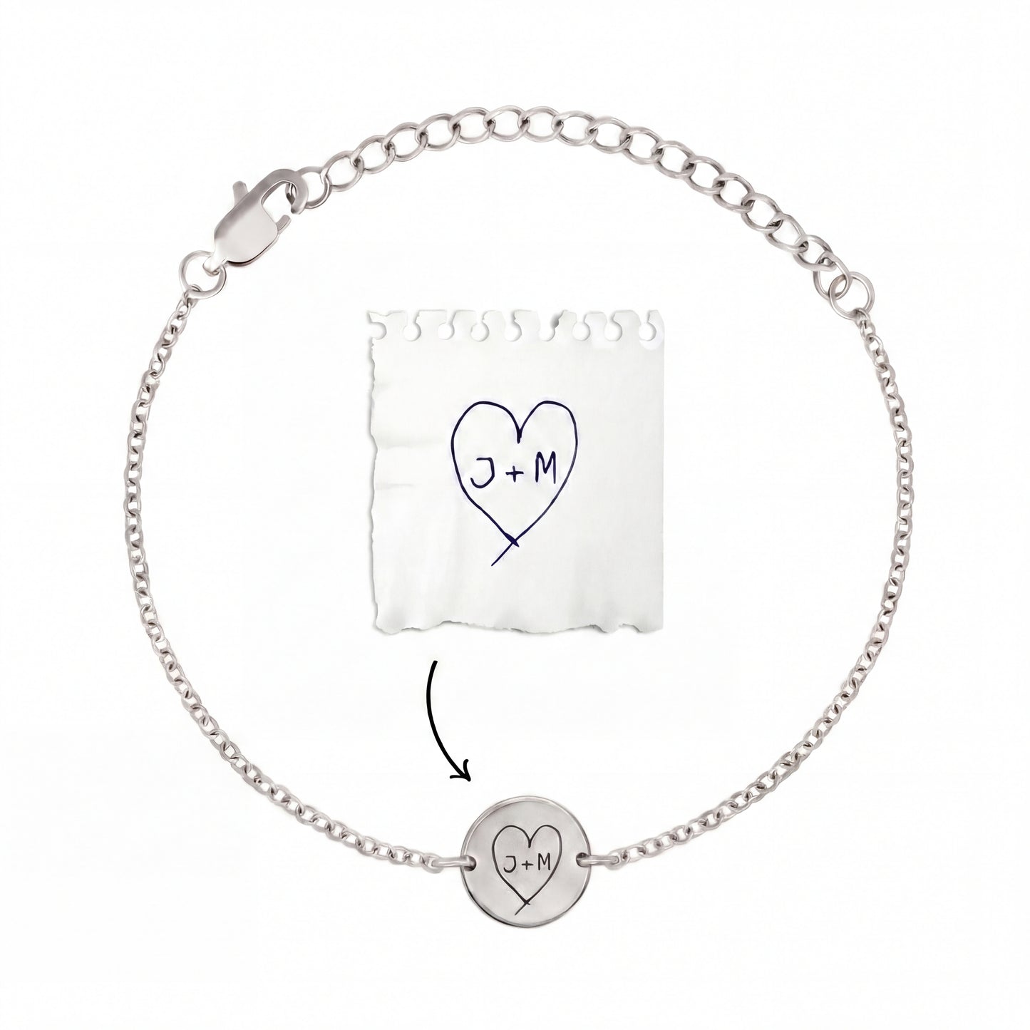 Personalised bracelet with your own handwriting/drawing