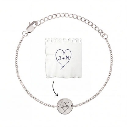 Personalised bracelet with your own handwriting/drawing