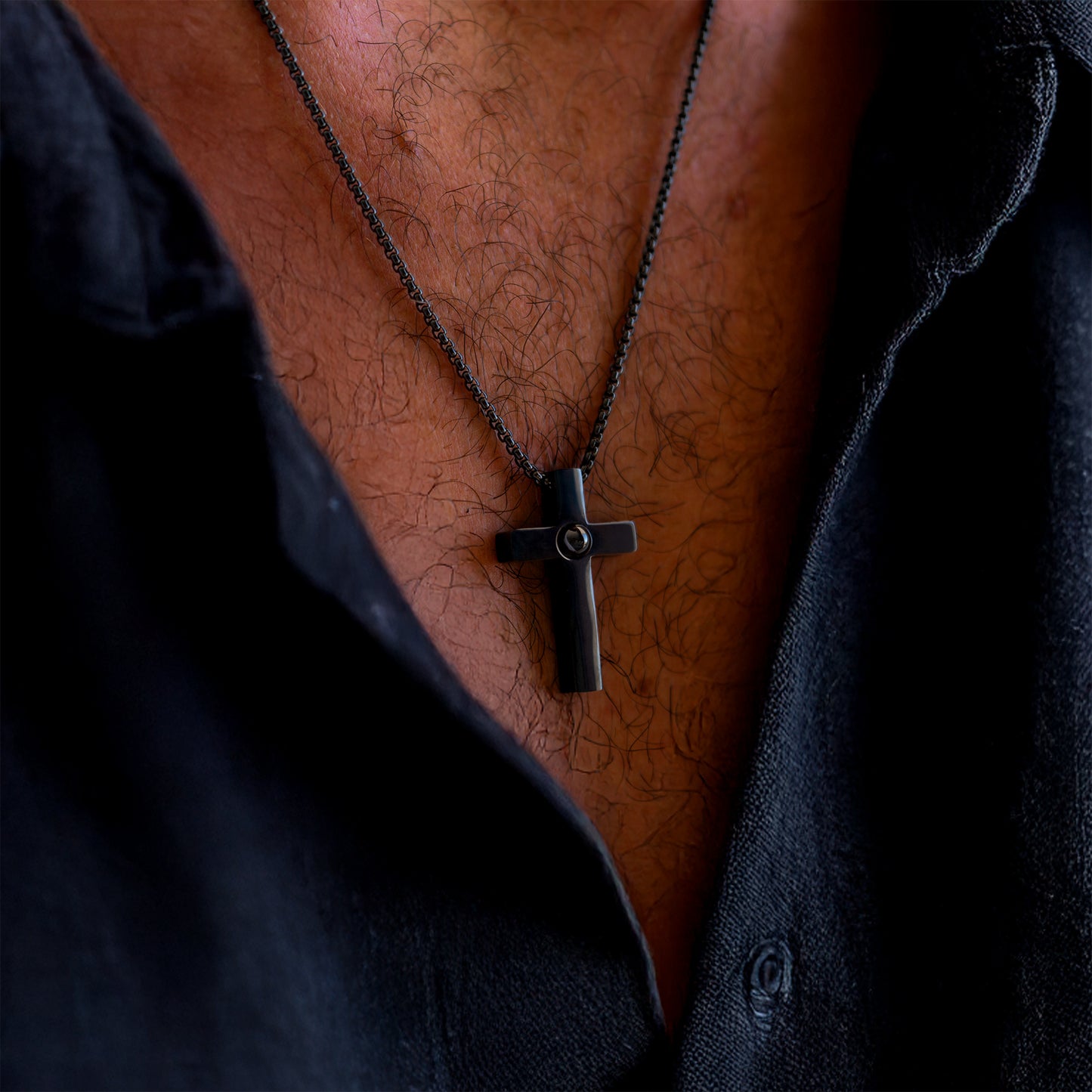 Personalised photo necklace - Cross