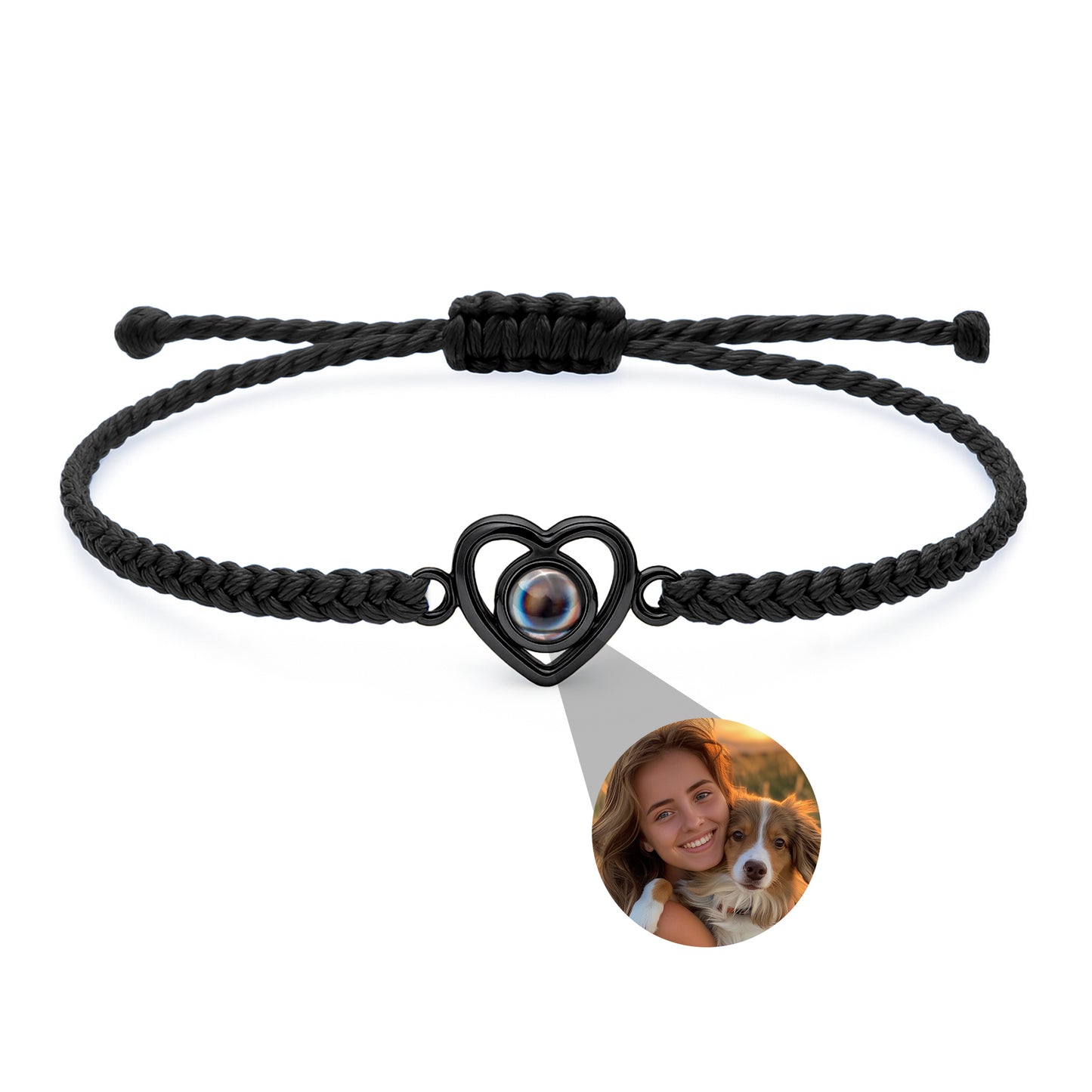 Personalised photo bracelet with your photo - Heart