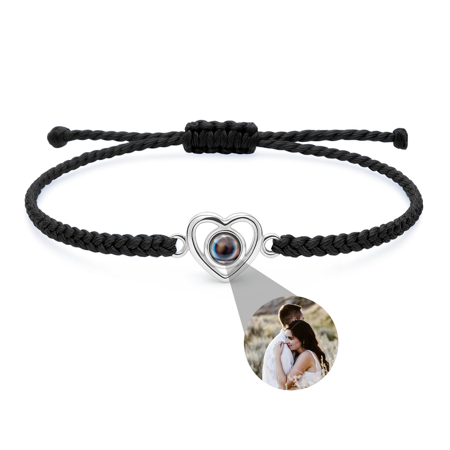 Personalised photo bracelet with your photo - Heart