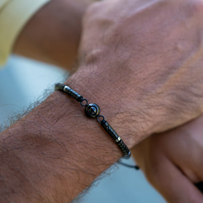 Personalised photo bracelet with your photo - Heishi Gemstone