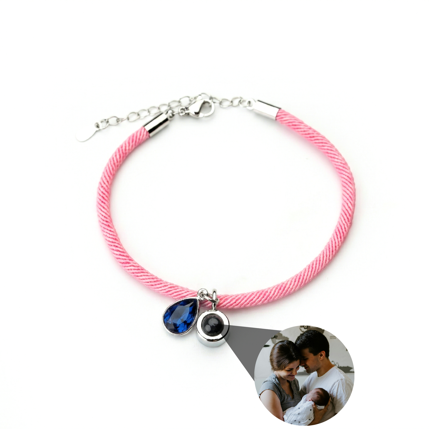 Photo Bracelet with Your Own Photo - Essence Birthstone