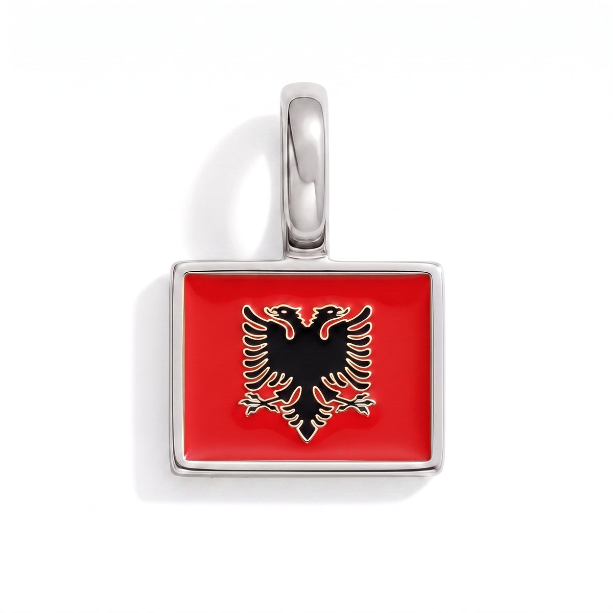 Charm albania – square silver