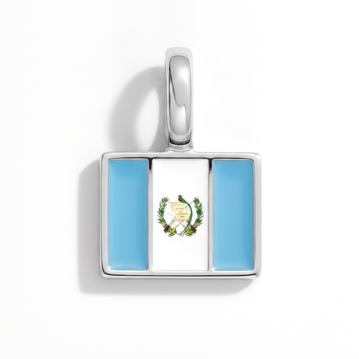 Charm guatemala – square silver