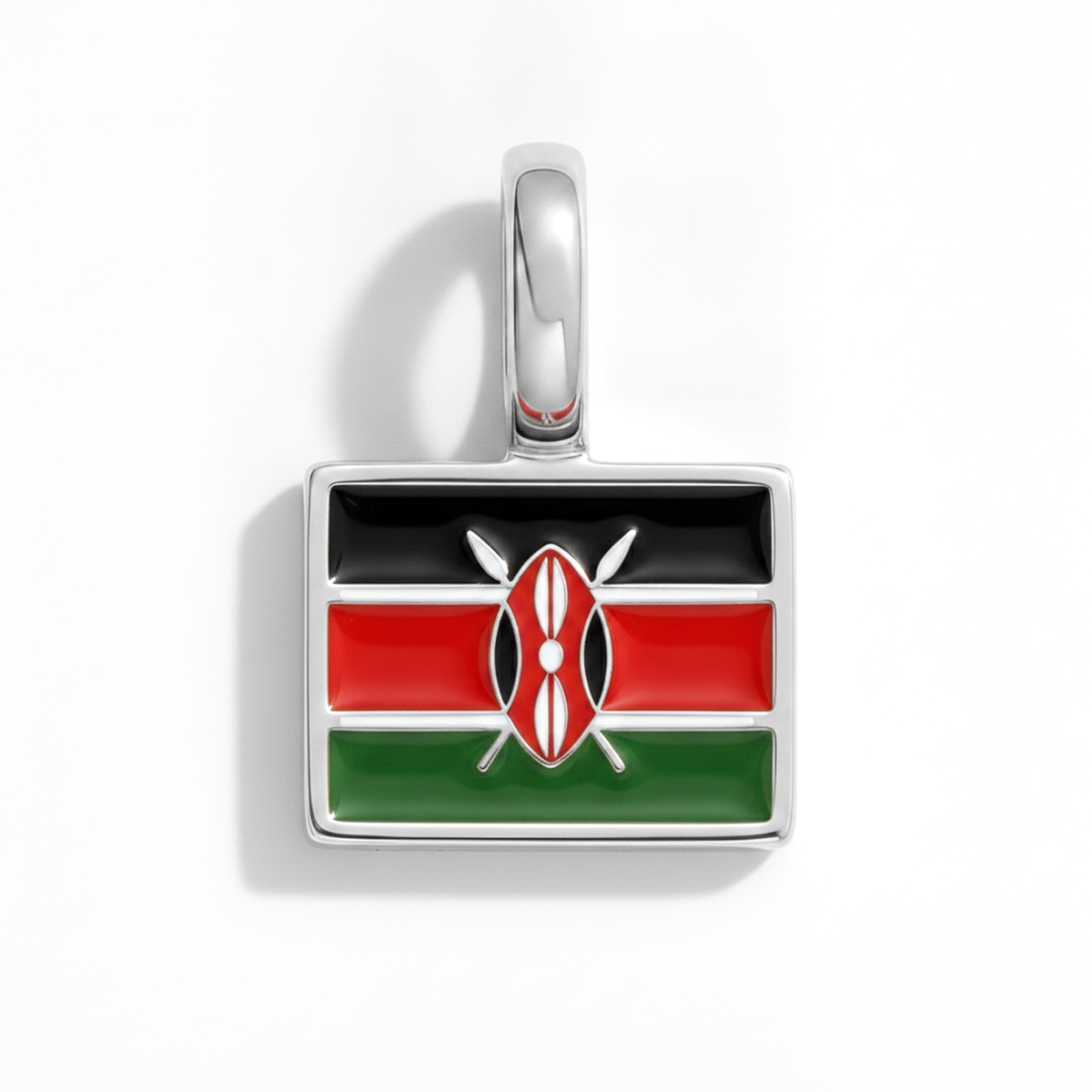 Charm kenya – square silver