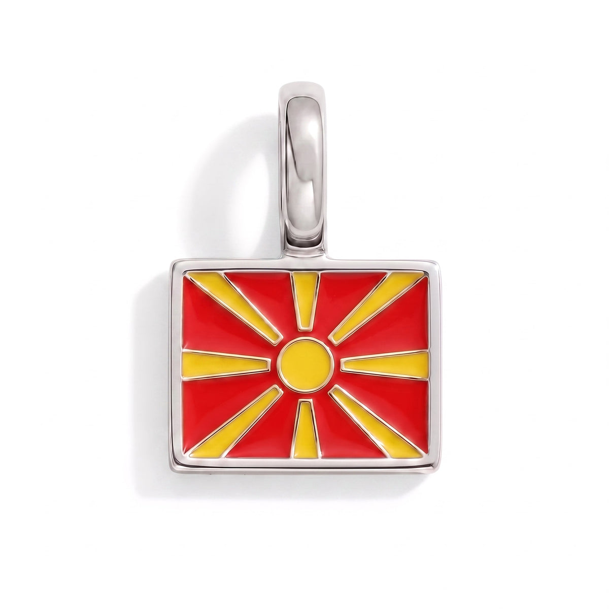 Charm northmacedonia – square silver