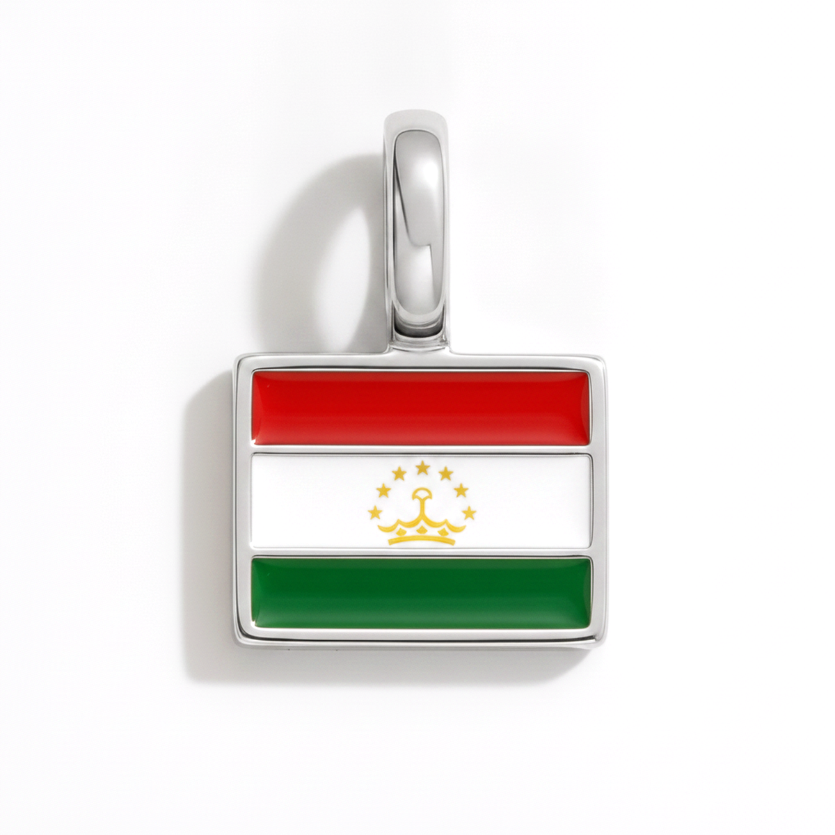 Charm tajikistan – square silver
