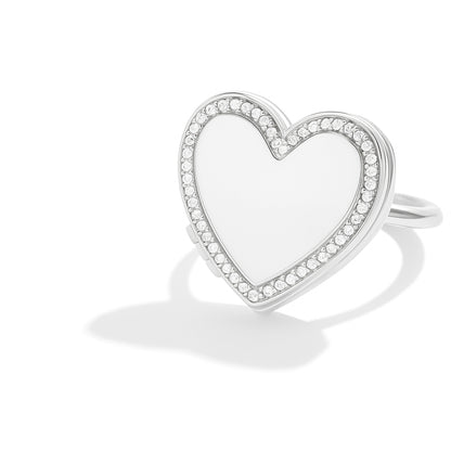 Photo Locket Ring - Heart