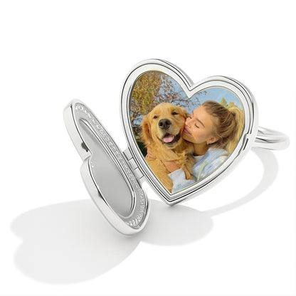 Photo Locket Ring - Heart