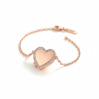 Locket Bracelet with Photo - Heart