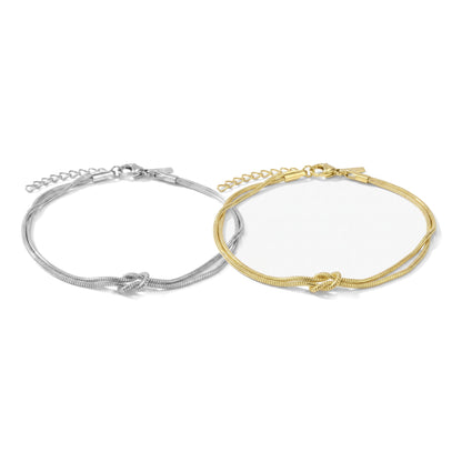 Forever Knot Bracelet – Gold & Silver – Product photo
