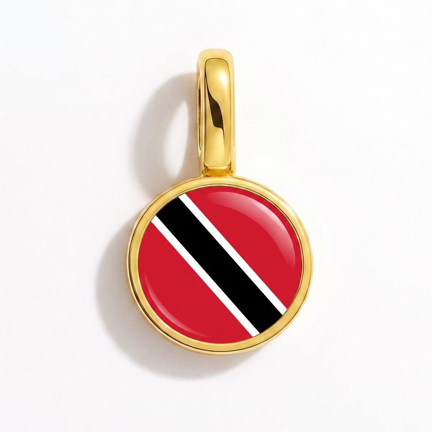 Flag charm Trinidad and Tobago – rectangular gold